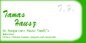 tamas hausz business card